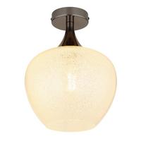DECKENLEUCHTE 15548DK - Klar/Schwarz, Konventionell, Glas/Metall (24/32cm) - Globo