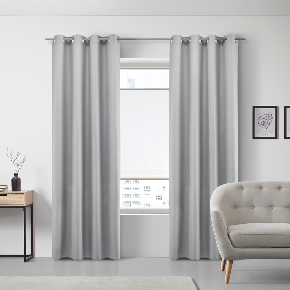 Ösenschal Abby in Grau ca. 140x235cm - Grau, KONVENTIONELL, Textil (140/235cm) - Modern Living