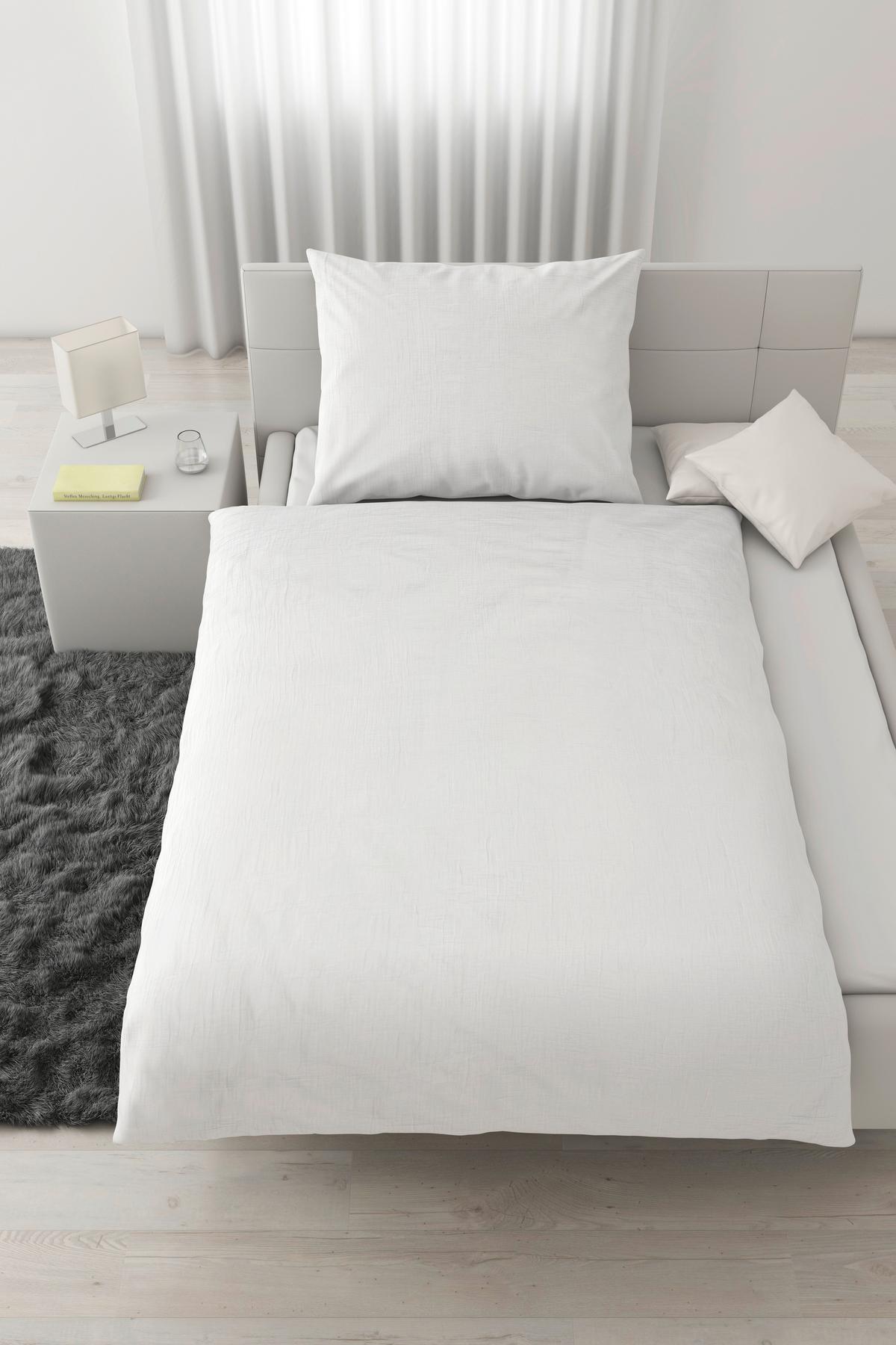 BETTWÄSCHESET MELANIA - Weiss, Lifestyle, Textil (160/210cm) - Modern Living