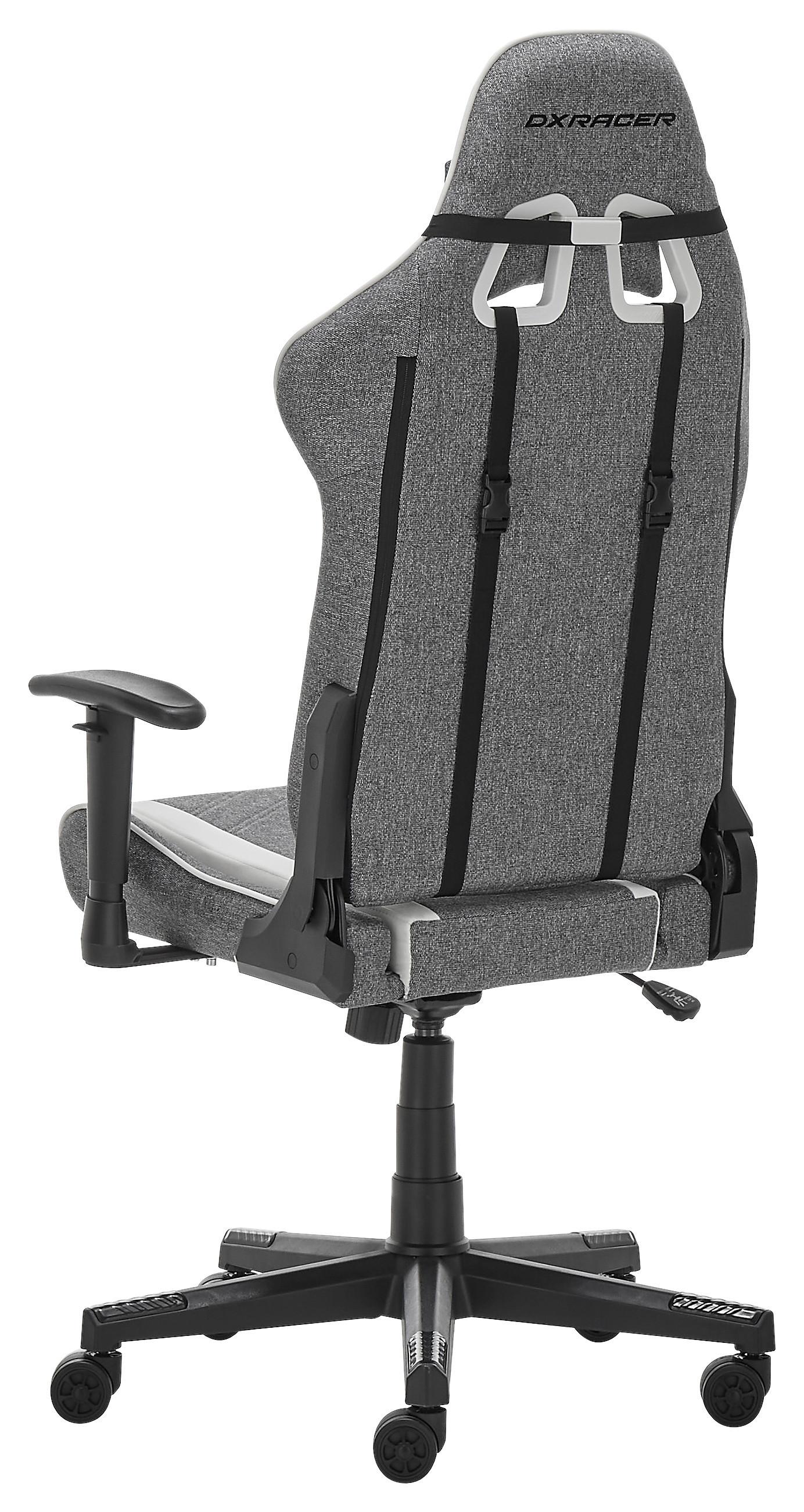 GAMINGSTOL PRINCE -EXKLUSIV- - vit/grå, Modern, textil/plast (70/126/70cm) - Dxracer