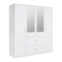 Drehtürenschrank Lasse Weiß - Weiß, KONVENTIONELL, Holz (180/196,5/55cm) - Mömax