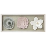 Fali dekoráció FLOWER - Színes/Fehér, romantikus/Landhaus, Papír/Műanyag (57,15/22,85/3,54cm)