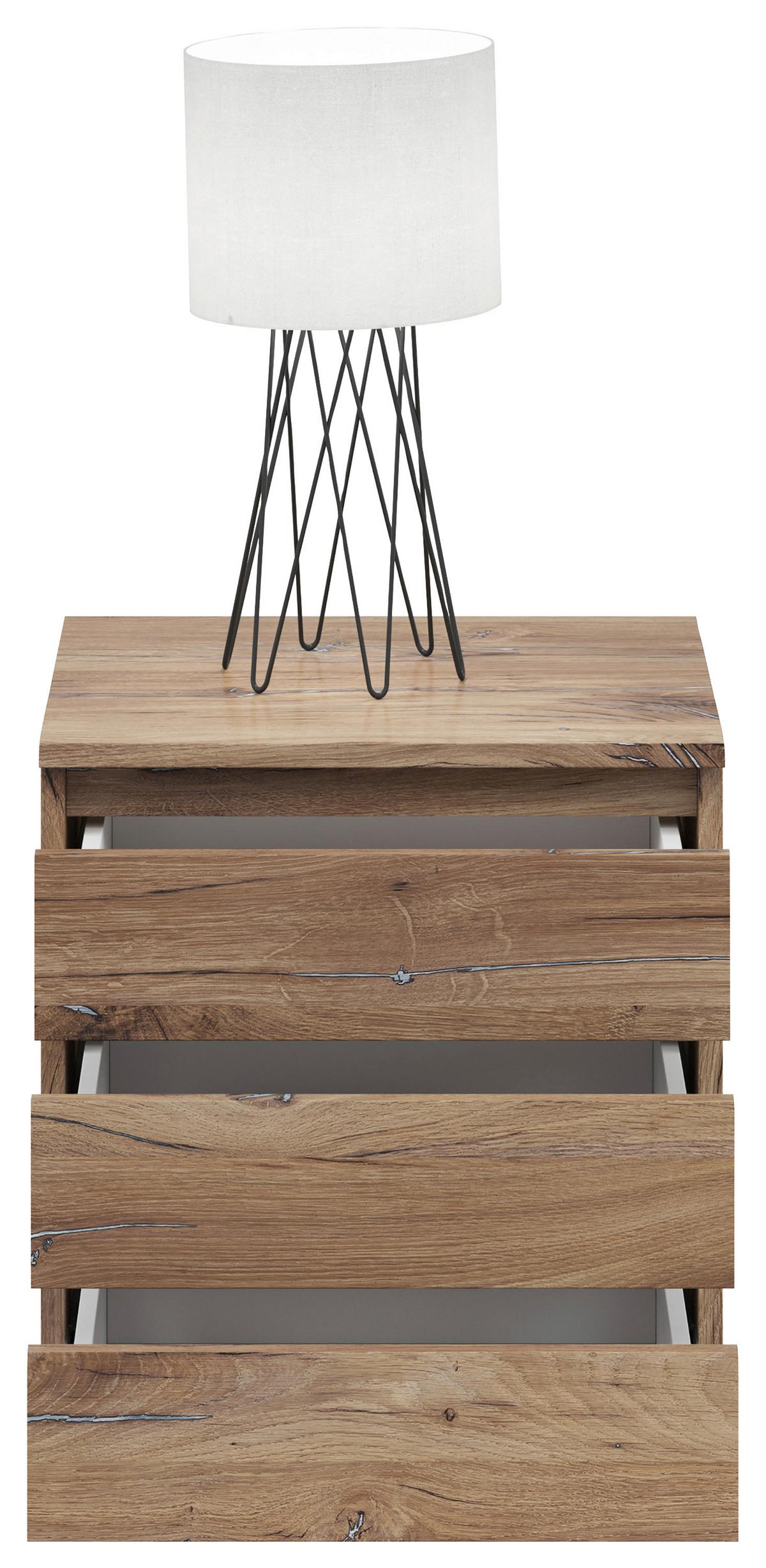 NOPTIERA SATURN - culoare lemn stejar/stejar închis la culoare, Konventionell, material pe bază de lemn (45/52/42cm)