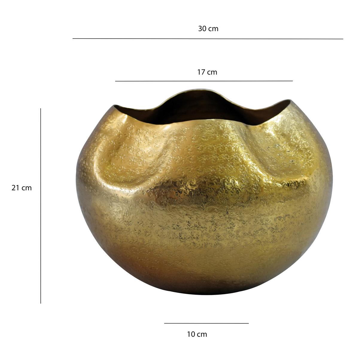Vase Wl7.551 - Goldfarben, Design, Metall (30/21cm) - MID.YOU
