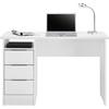 BUREAU STUDENT -BASED- - Wit/Chroomkleuren, Konventionell, Houtcomposiet/Metaal (120/76/55cm) - Based