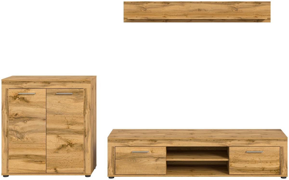 ANSAMBLU MOBILIER CAMERA DE Z JAM - stejar Wotan, Design, material pe bază de lemn (255/159/35cm) - Modern Living