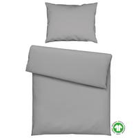 Bettwäsche Bio-Anna Uni Platinfarben ca. 140x200cm - Platinfarben, Natur, Textil (140/200cm) - ecoTree