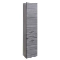 Seitenschrank Florida in Graphit/Silberfarben - Chromfarben/Silbereichenfarben, MODERN, Holzwerkstoff/Metall (40/180/35cm)