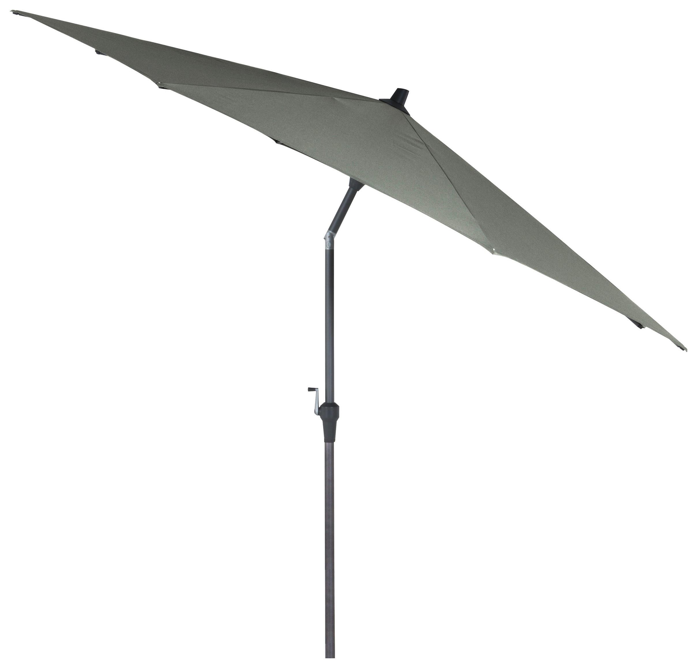 Sonnenschirm Ø 300 H: 238 cm Anthrazit/Olivgrün - Anthrazit/Olivgrün, KONVENTIONELL, Textil/Metall (300/300cm) - Siena Garden