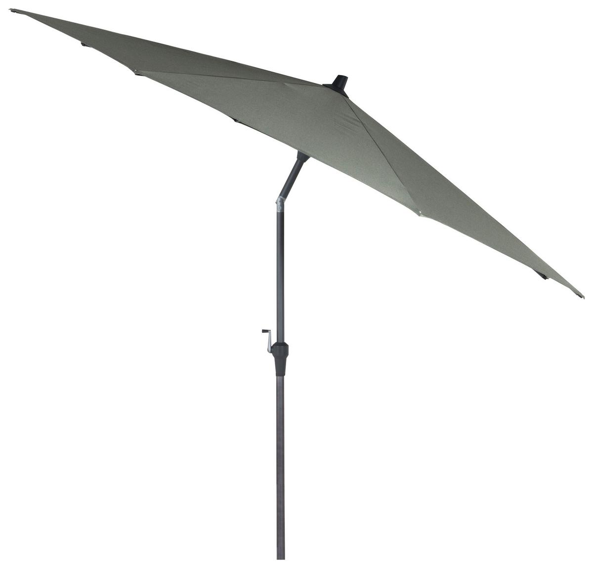 Sonnenschirm Ø 300 H: 238 cm Anthrazit/Olivgrün - Anthrazit/Olivgrün, KONVENTIONELL, Textil/Metall (300/300cm) - Siena Garden