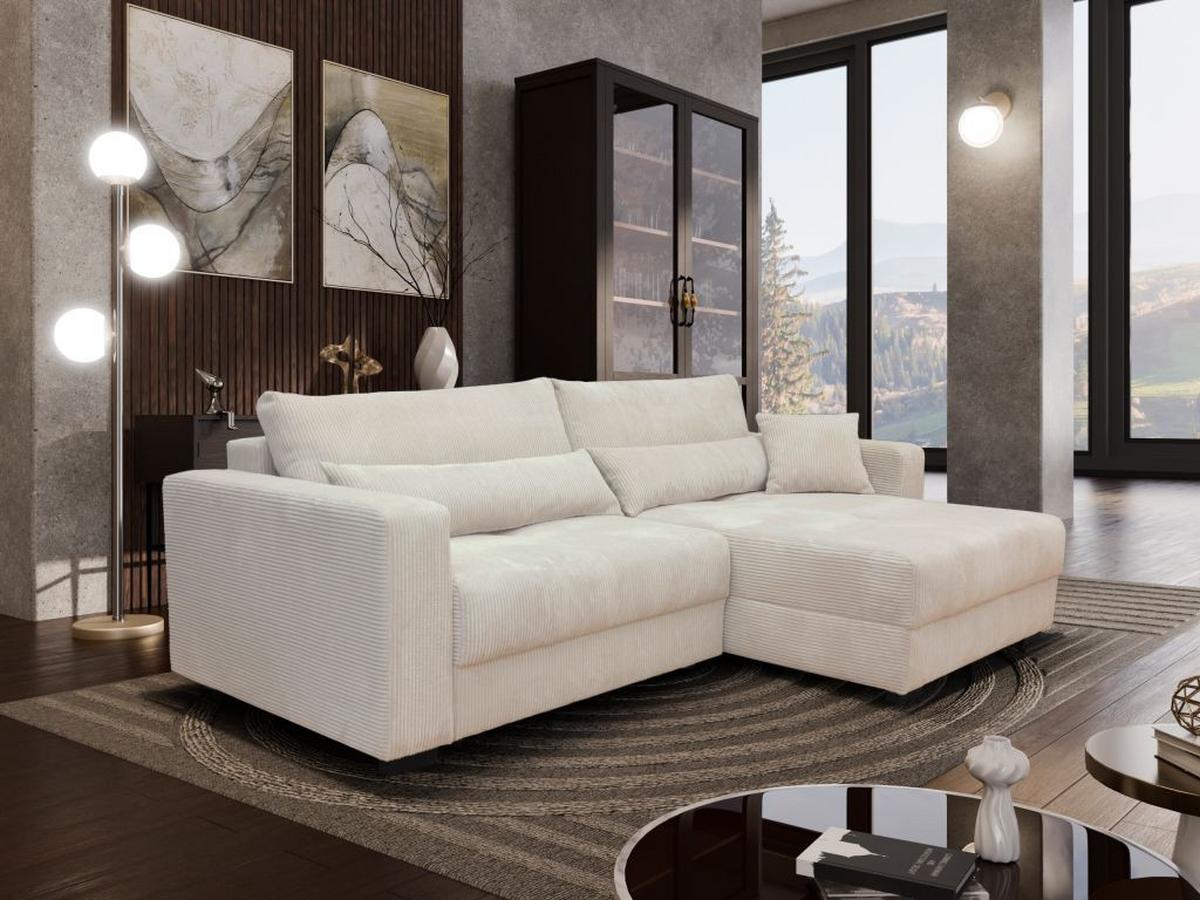 Kutna Garnitura Xela - bijela/crna, Moderno, tekstil (265/170cm) - Modern Living