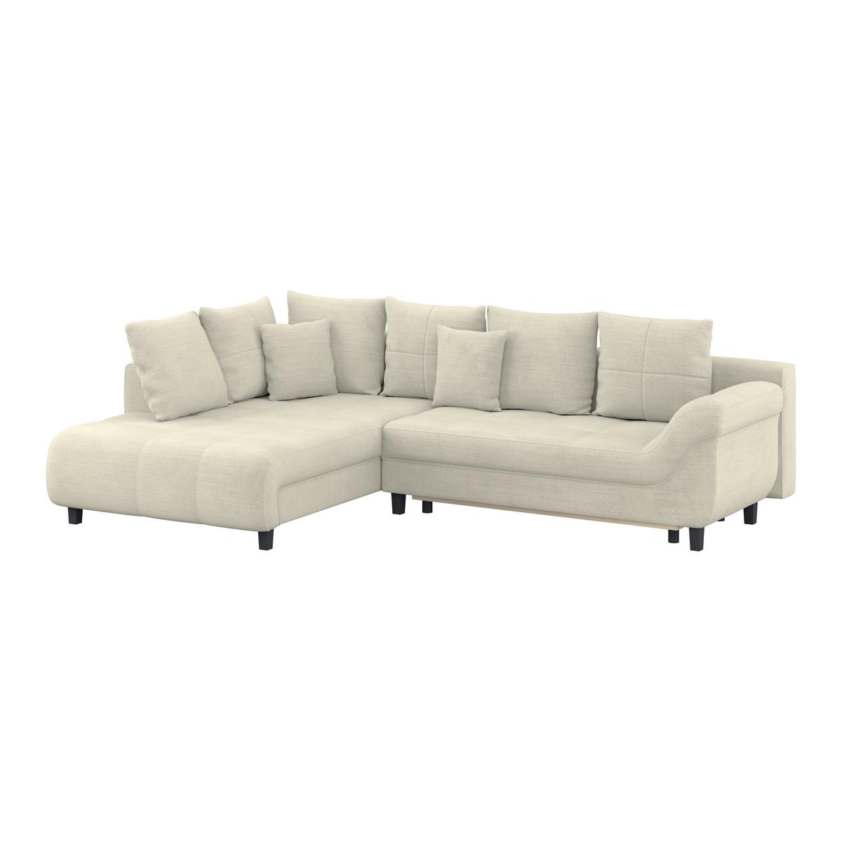 Kutna Garnitura Mendoza - svijetlo siva/crna, Konvencionalno, tekstil (197/309cm) - Modern Living