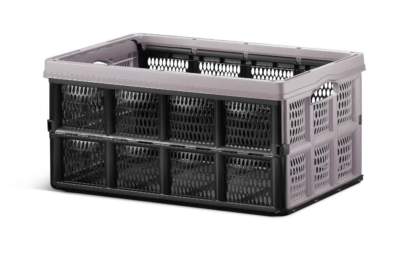 CAISSE PLIANTE BENNY - ENV. 32L - grège, KONVENTIONELL, matière synthétique (51/34/23cm) - Mömax