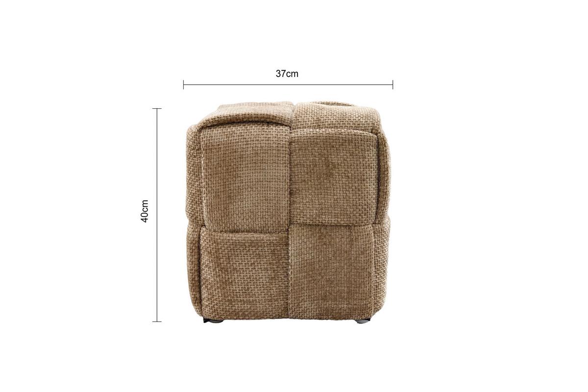 Tabure Scandi - bež, Moderno, drvni materijal/tekstil (37/40/37cm) - Mömax