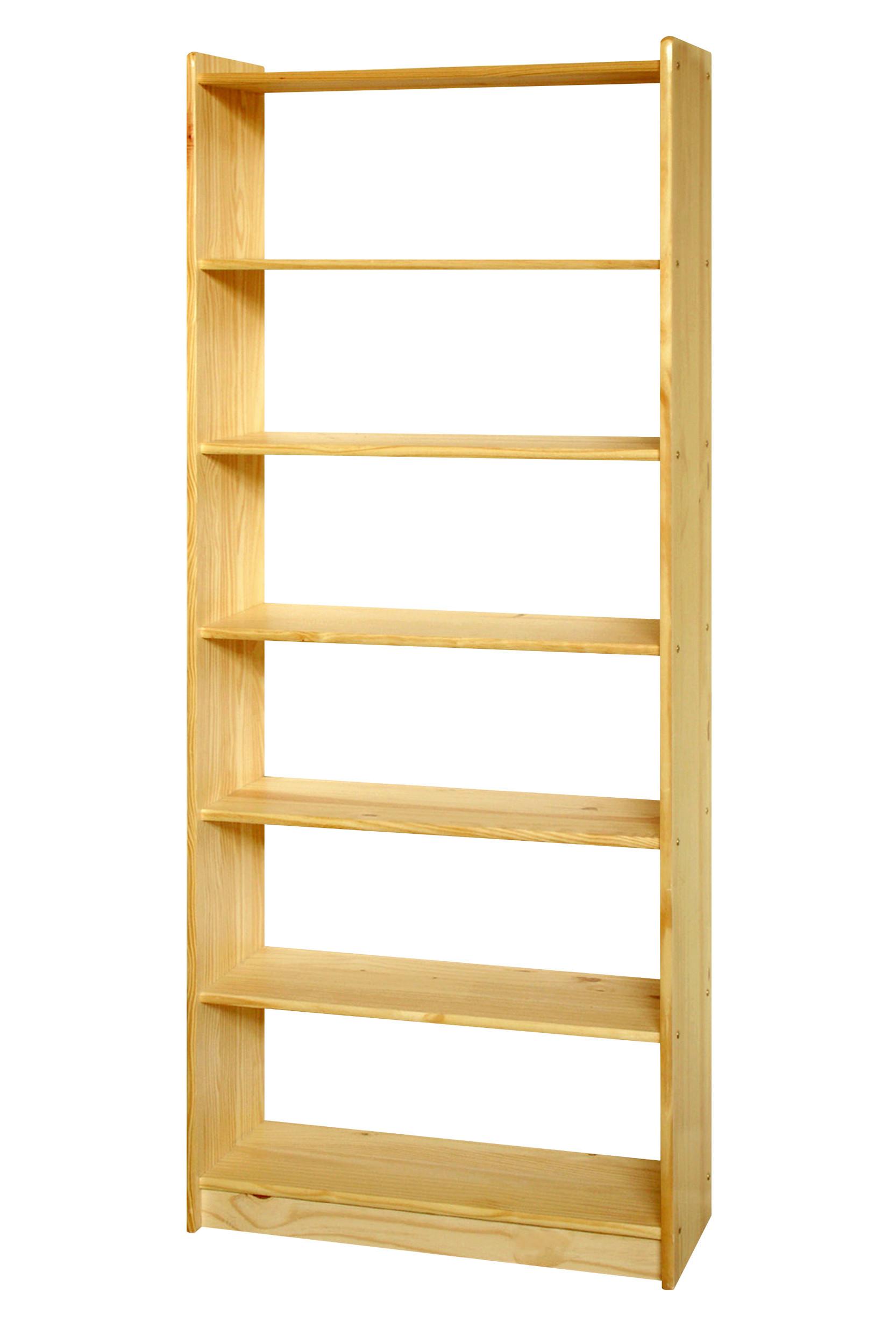 Standregal Naturfarben mit 5 Böden - Naturfarben, Natur, Holz (80/200/30cm) - Livetastic