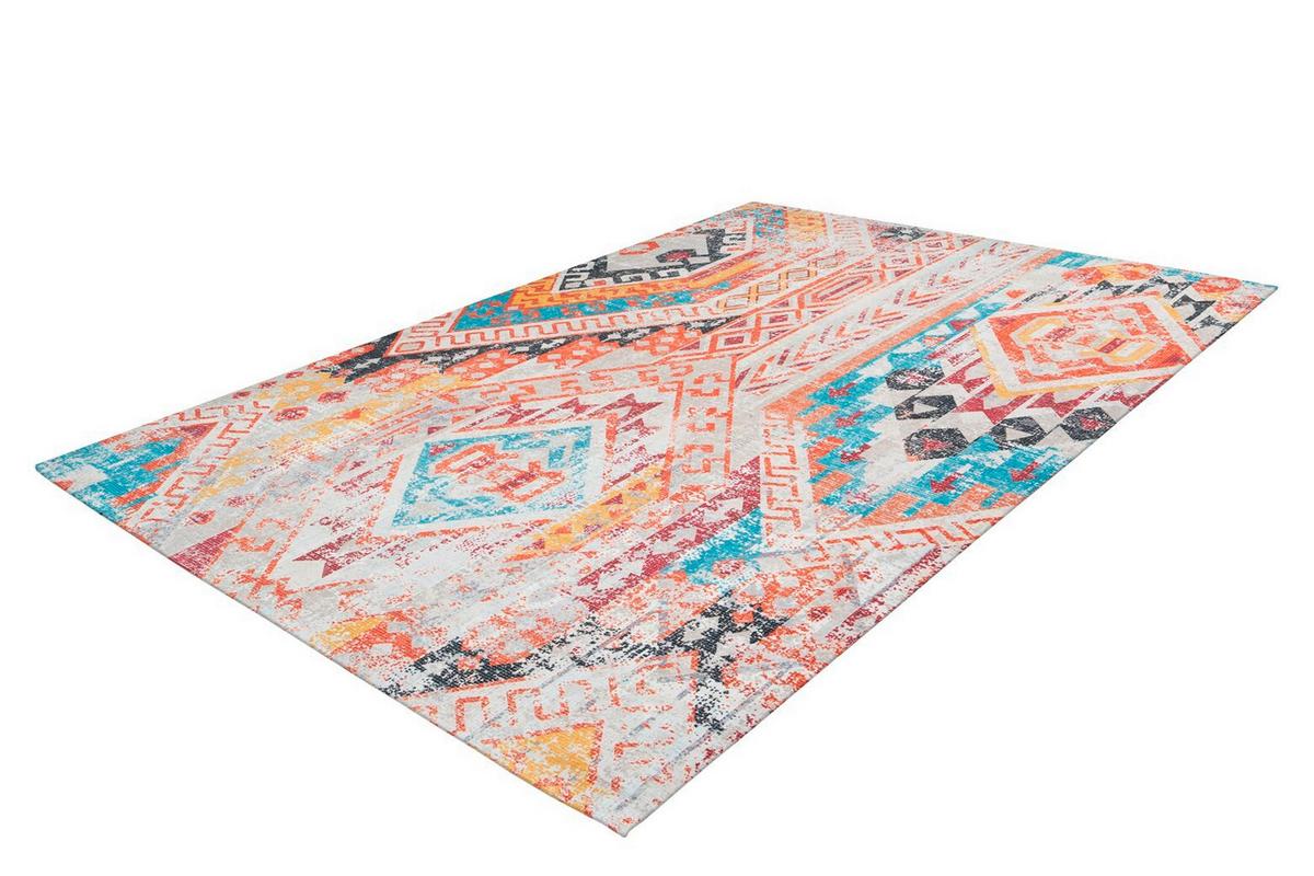 FLACHWEBETEPPICH INDIANA 200 MULTI / ORANGE - Multicolor/Orange, Konventionell, Textil (80/150cm) - Kayoom