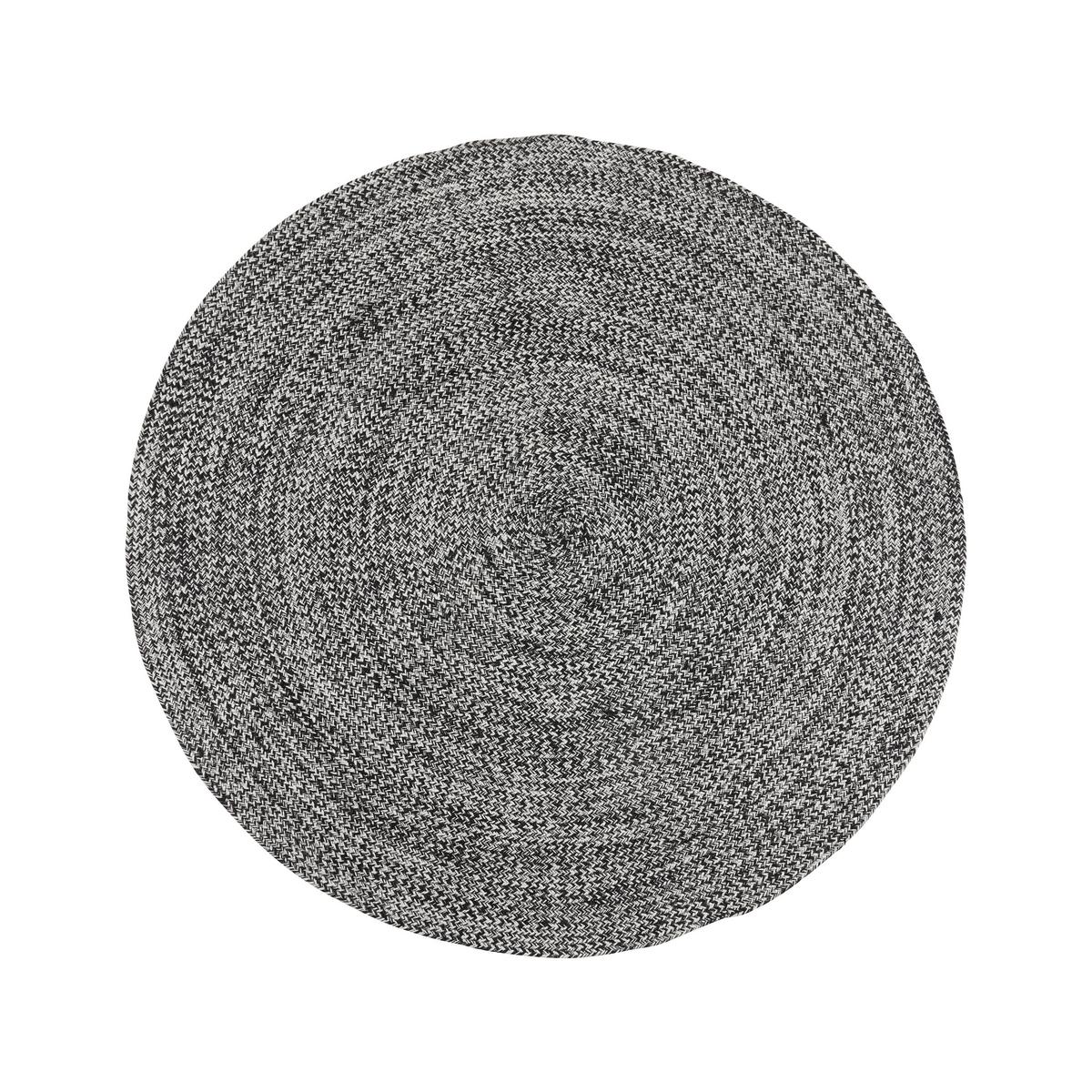 Teppich Nero in Schwarz/Weiß Ø ca. 160cm - Schwarz/Weiß, MODERN, Textil (160cm)