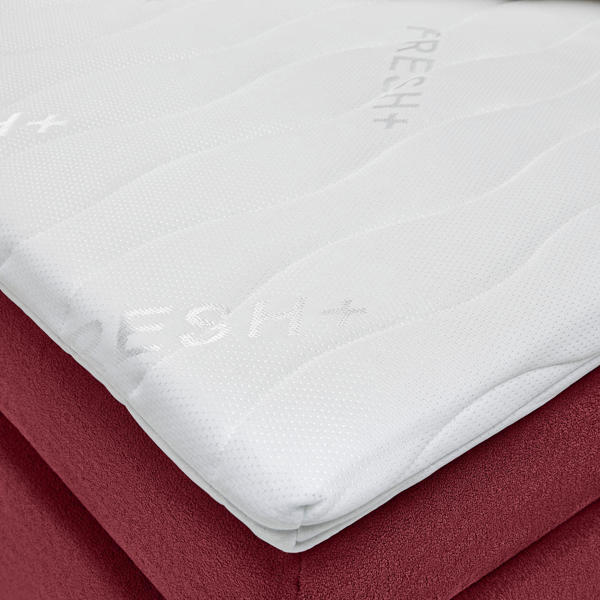 Boxspring Krevet Mira 2 - crvena, Moderno, metal/tekstil (160/200cm) - Based