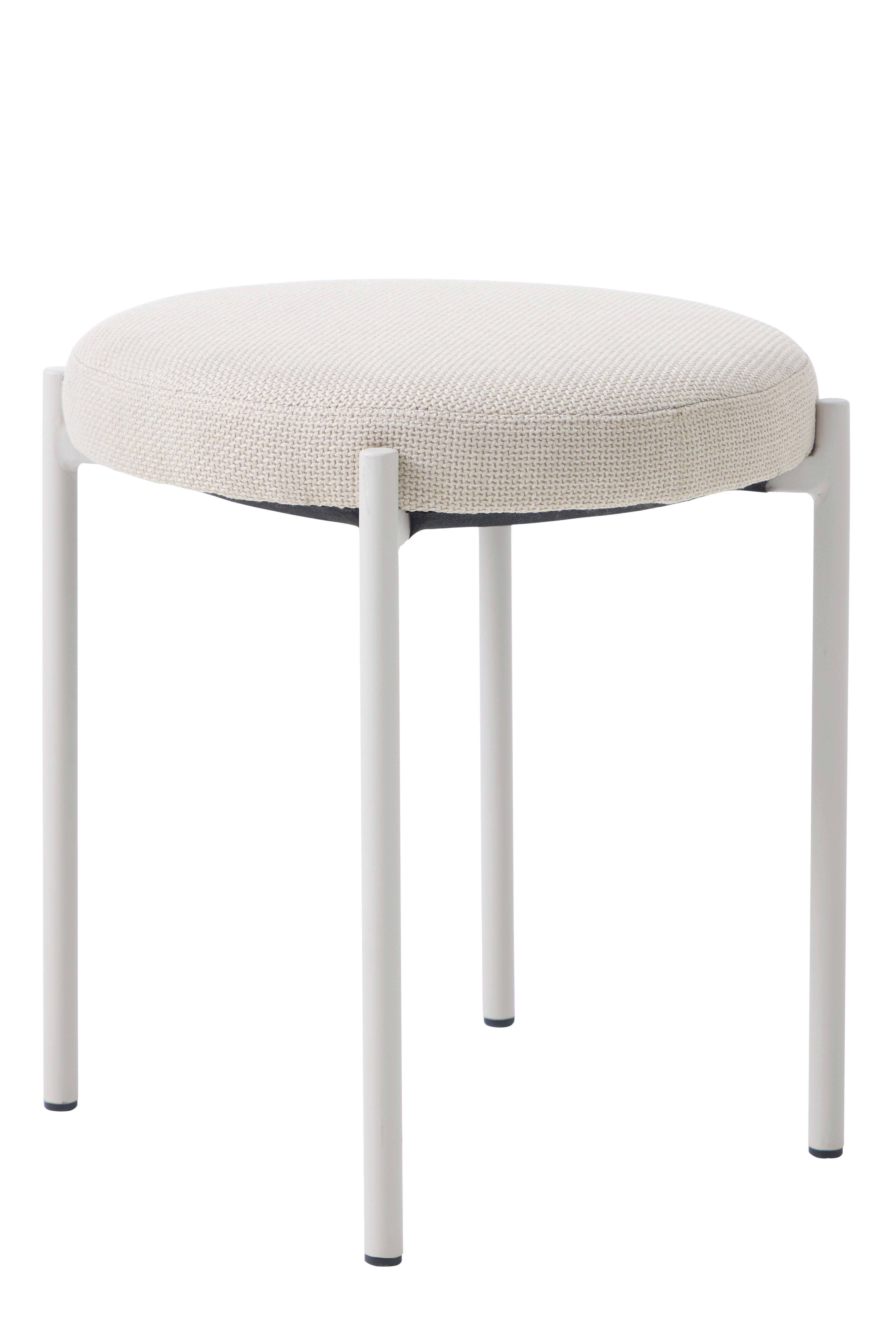 HOKER PELICAN STOOL - beżowy/kolor piaskowy, Basics, metal/tkanina (43,5/48/43,5cm) - Xora