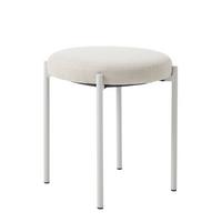 HOKER PELICAN STOOL - beżowy/kolor piaskowy, Basics, metal/tkanina (43,5/48/43,5cm) - Xora