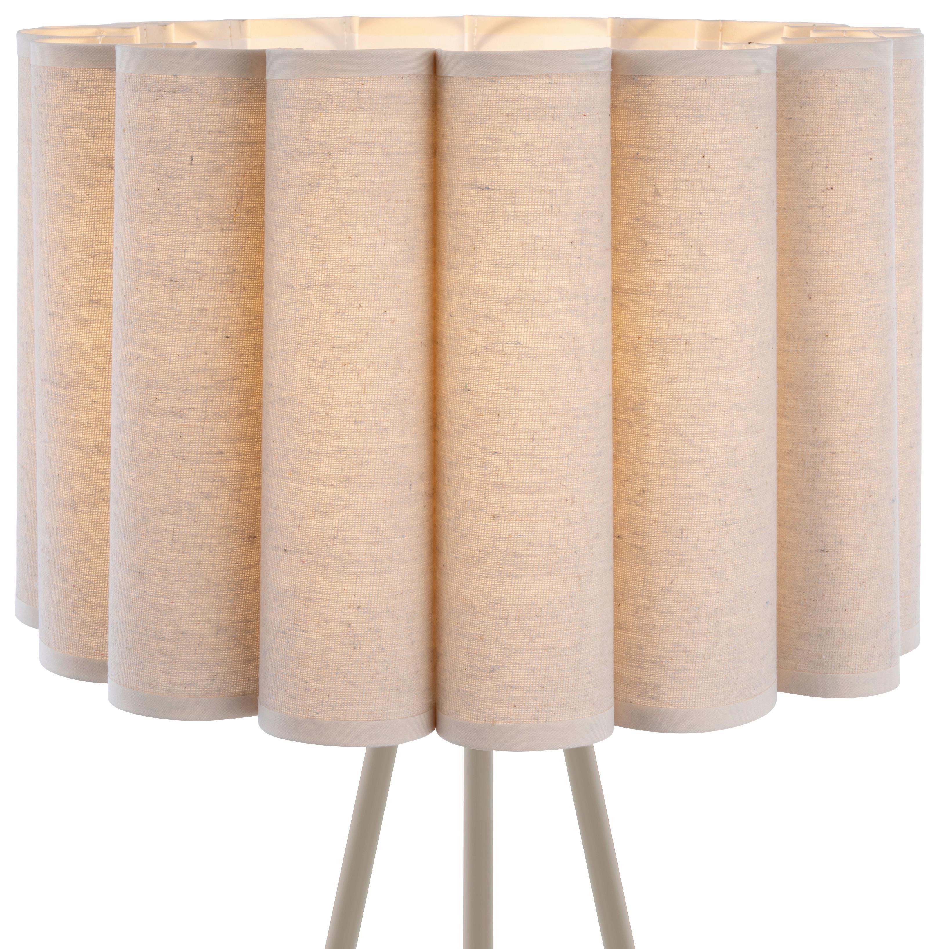 GOLVLAMPA SEJLA - beige, Modern, metall/textil (50/50/150cm) - Mömax