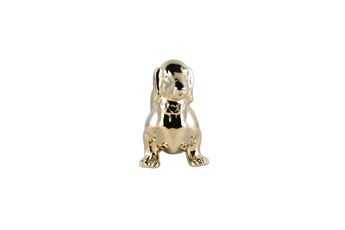 Dekohund Max Goldfarben - Goldfarben, Basics, Keramik (14/21/36cm)