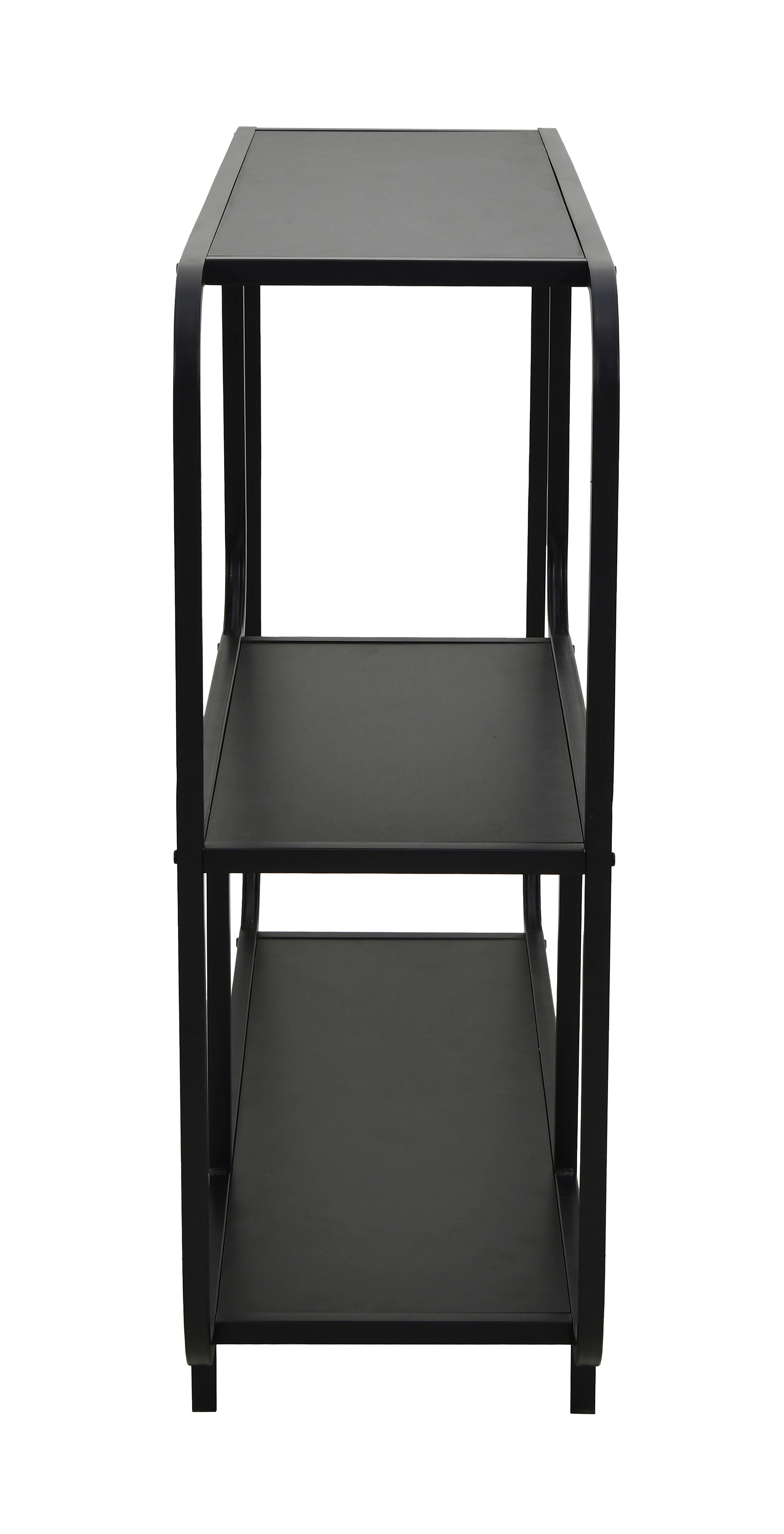 Polc Bend - fekete, Modern, faalapú anyag/fém (120/95/33cm) - Mömax
