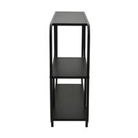 Polc Bend - fekete, Modern, faalapú anyag/fém (120/95/33cm) - Mömax