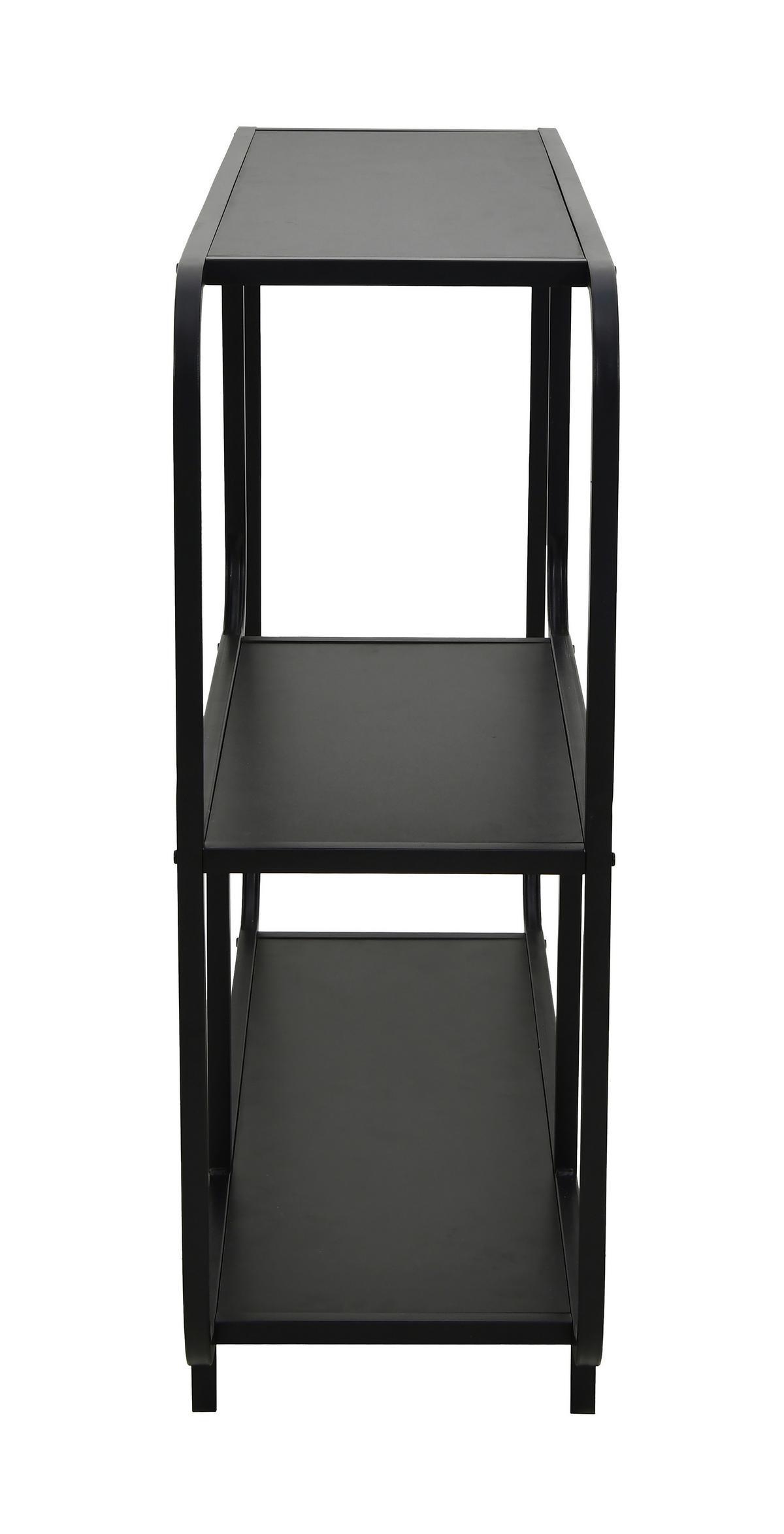 Etajeră BEND - negru, Modern, metal/material pe bază de lemn (120/95/33cm) - Modern Living