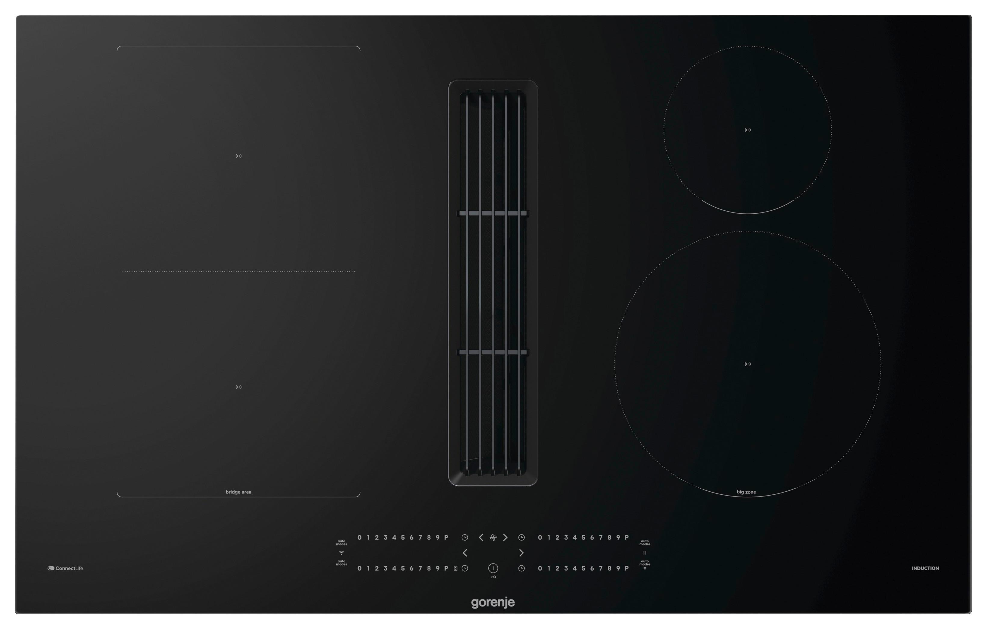 Kochfeld-Dunstabzug-Kombi GEH8433BSRWF - Schwarz, MODERN, Glas (83/23,3/52cm) - Gorenje