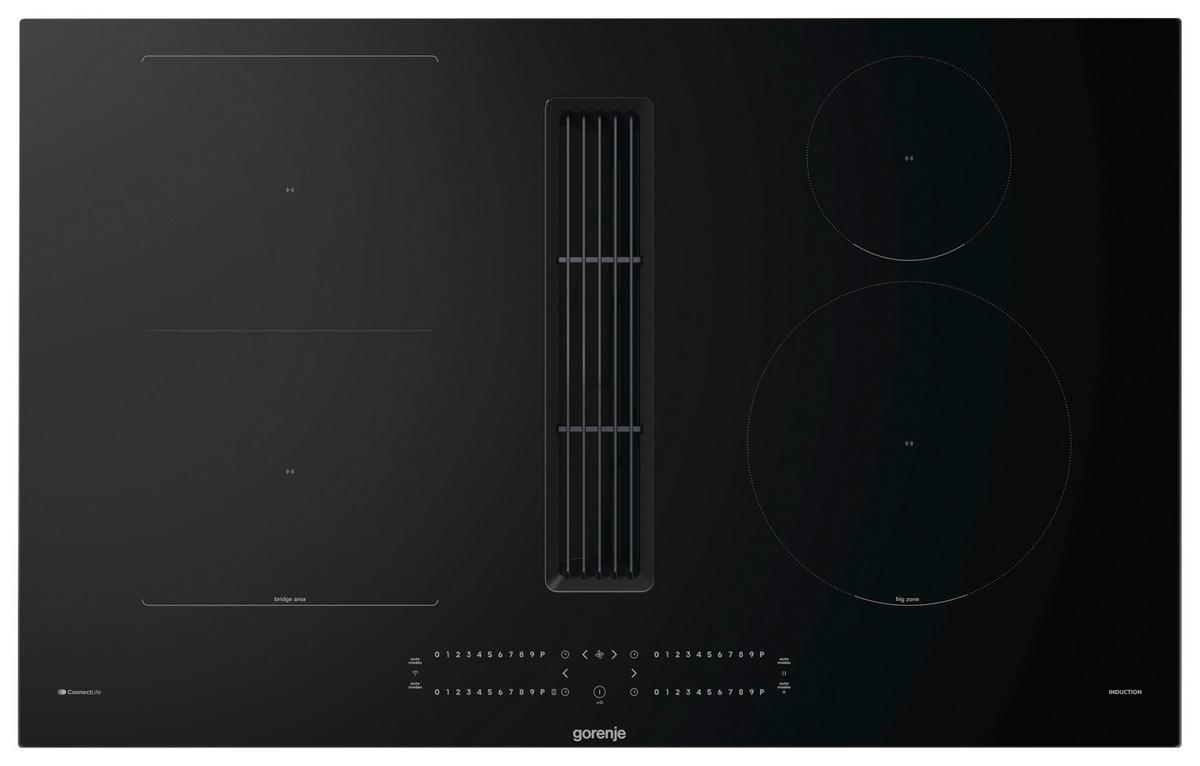 Kochfeld-Dunstabzug-Kombi GEH8433BSRWF - Schwarz, MODERN, Glas (83/23,3/52cm) - Gorenje