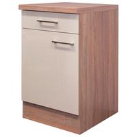 Kuhinjska Spodnja Omarica Nepal, Kašmir, Barva Hrasta - barve nerjavečega jekla/kašmir, Moderno, kovina/leseni material (50/86/60cm) - FlexWell