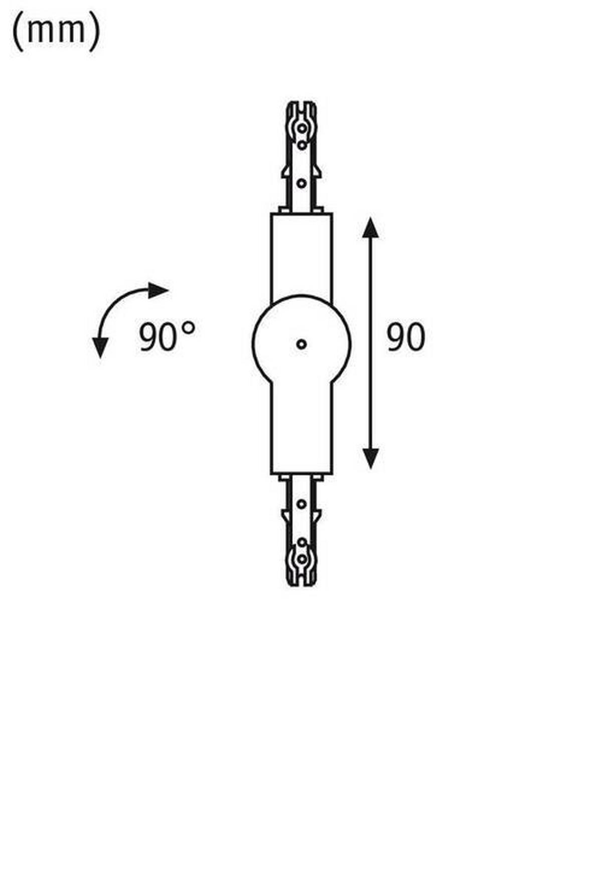 Schienensystem-Verbinder Angle Connector - Chromfarben, Basics, Metall (15,9/1,8cm) - Paulmann