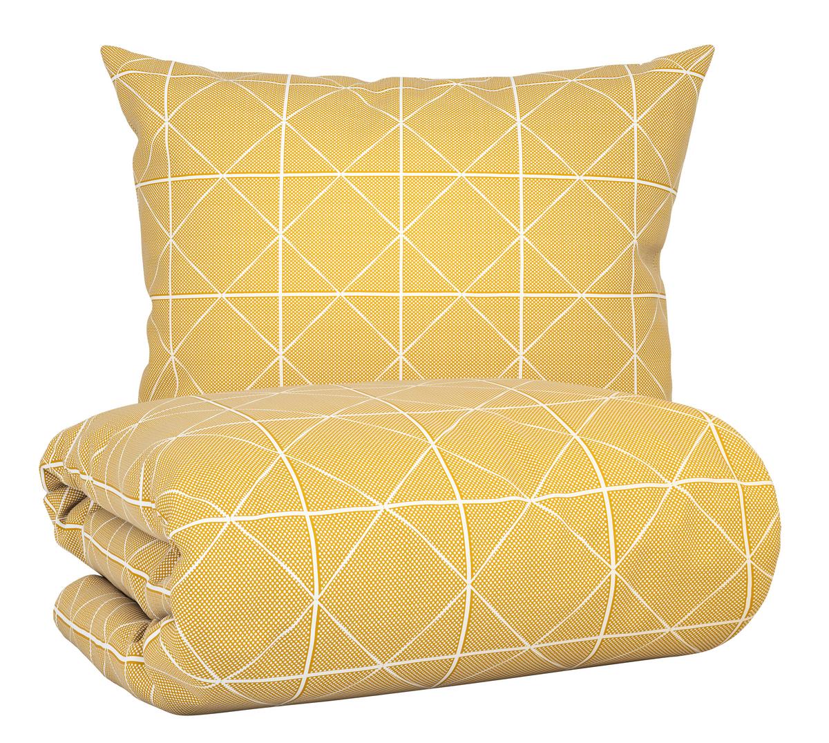 Bettwäsche Björn in Gelb ca. 160x210cm - Gelb, Modern, Textil (160/210cm) - Modern Living