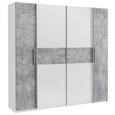 Kombinirana Omar Caldo - aluminij/bela, Konvencionalno, kovina/umetna masa (201/191/62cm) - Modern Living