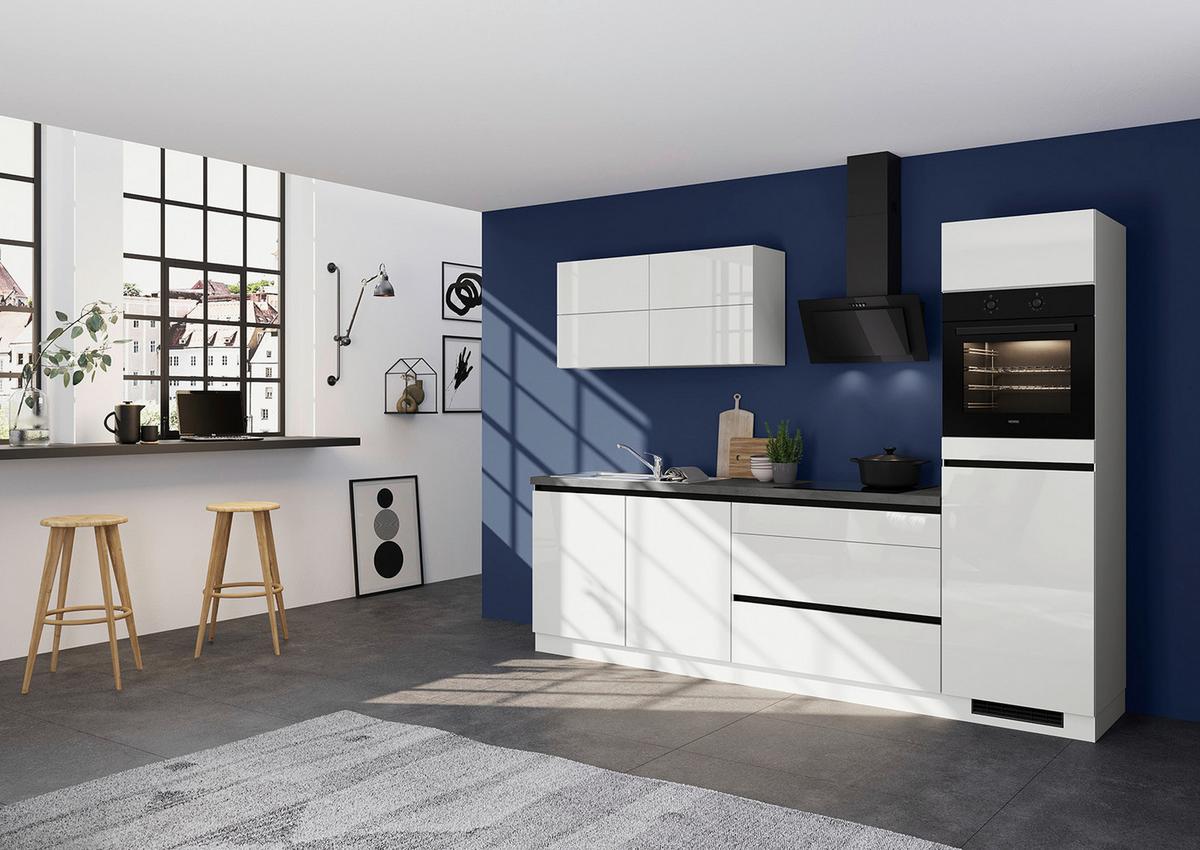 Küchenblock IBC ohne Geräte ca. 280 cm Hellgrau - Dunkelgrau/Hellgrau, Design, Holzwerkstoff (280cm) - Impuls