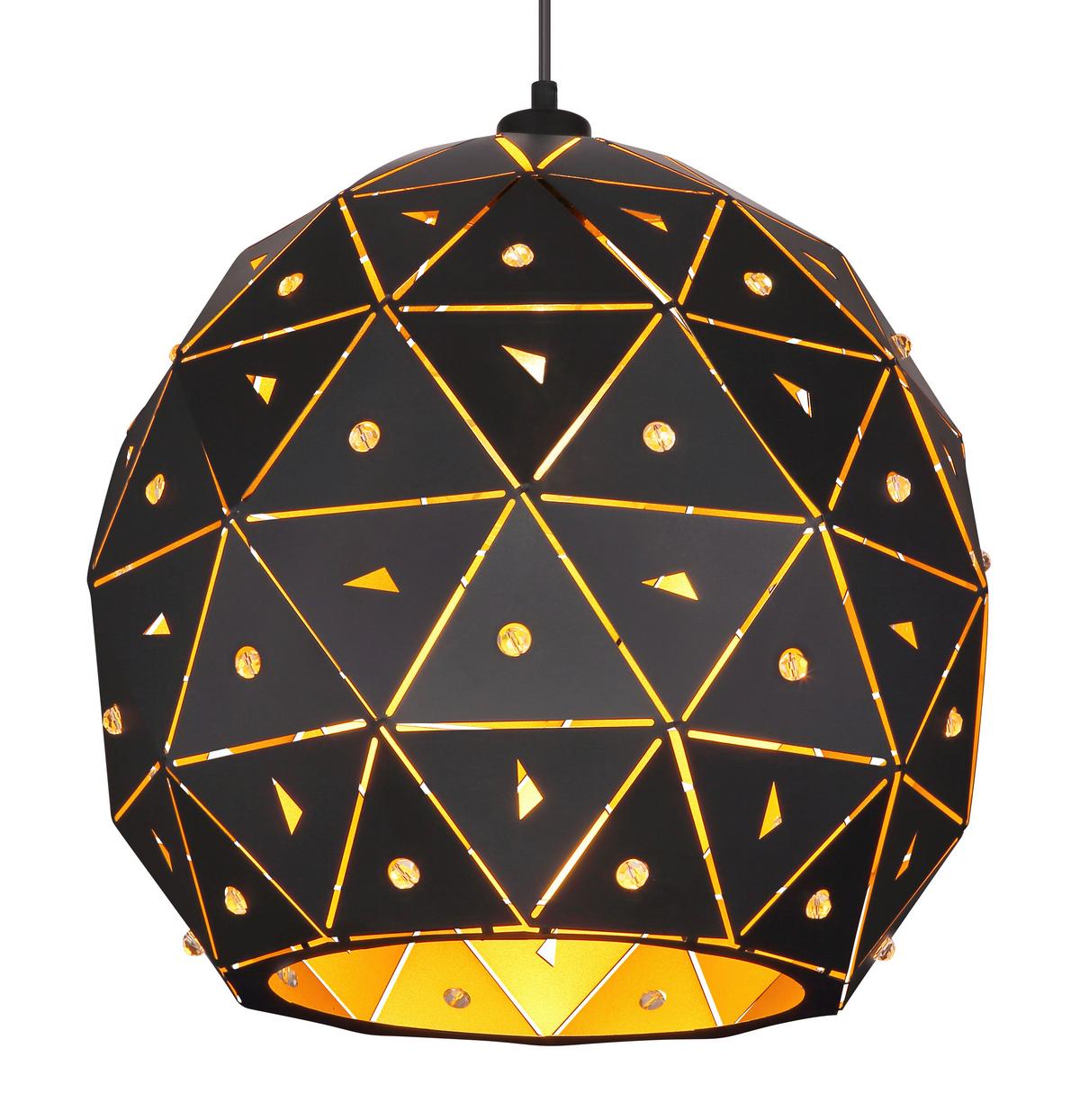 Svjetiljka Viseća 54029h1 Jodie - prozirno/zlatne boje, Basics, staklo/metal (40/120cm) - Globo