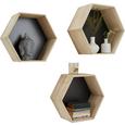 Wandregalset in Schwarz/natur aus Holz - Schwarz/Naturfarben, Holz/Holzwerkstoff (34/37/40/29/32/34/14/16/18cm) - MÖMAX modern living