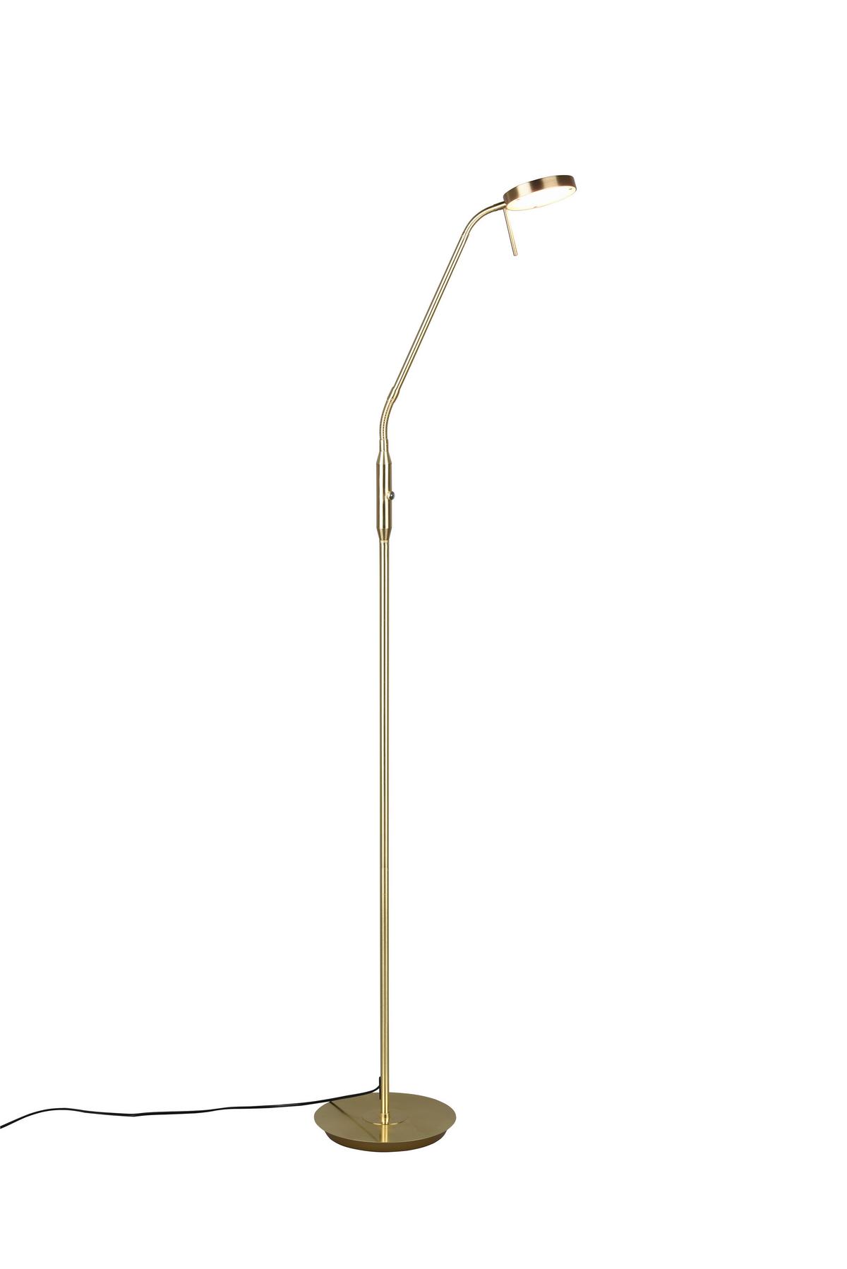 LED-Stehleuchte Monza Messingfarben max. 12 Watt - Messingfarben, Basics, Metall (145/25/50cm) - Trio Leuchten