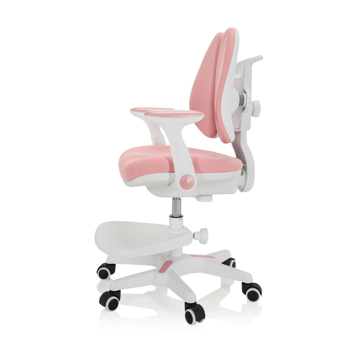 Jugenddrehstuhl Kid Wing ca.56x88x52cm Rosa,Weiß - Rosa/Weiß, MODERN, Kunststoff/Textil (56/88/52cm) - MID.YOU