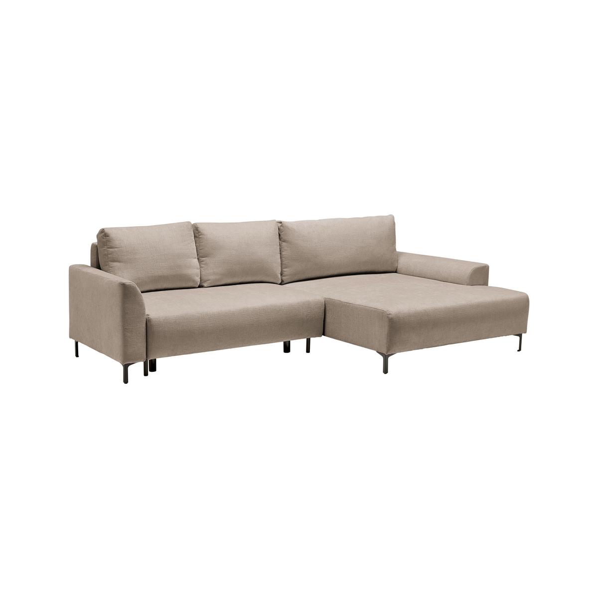 Ecksofa Integra Greige - Greige/Schwarz, Textil/Metall (294/81-93/170cm) - Mömax