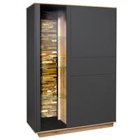 Highboard Halvar Anthrazit/Eiche Artisan - Anthrazit/Eiche Artisan, MODERN, Glas/Holz (101/152/42cm) - Premium Living