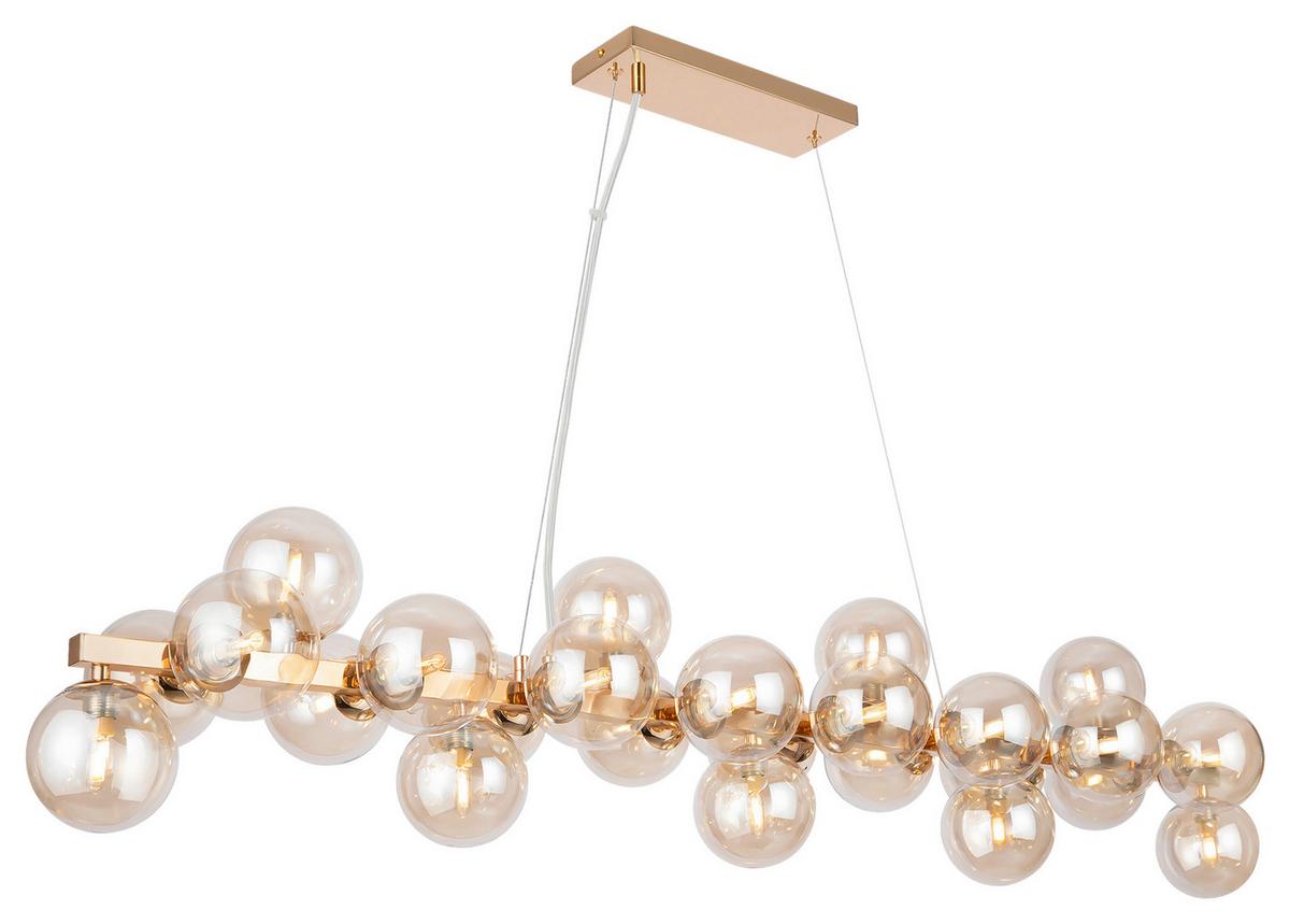 Pendelleuchte Dallas Goldfarben max. 28 Watt - Goldfarben, Trend, Glas/Metall (23,8/22,8/123,5cm) - MAYTONI