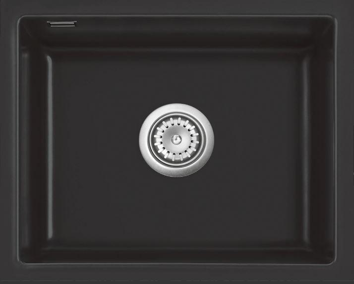 Unterbauspüle Mera 50 U Typ:54570287 Schwarz - Schwarz, Stein (55,1/44,1cm) - Systemceram