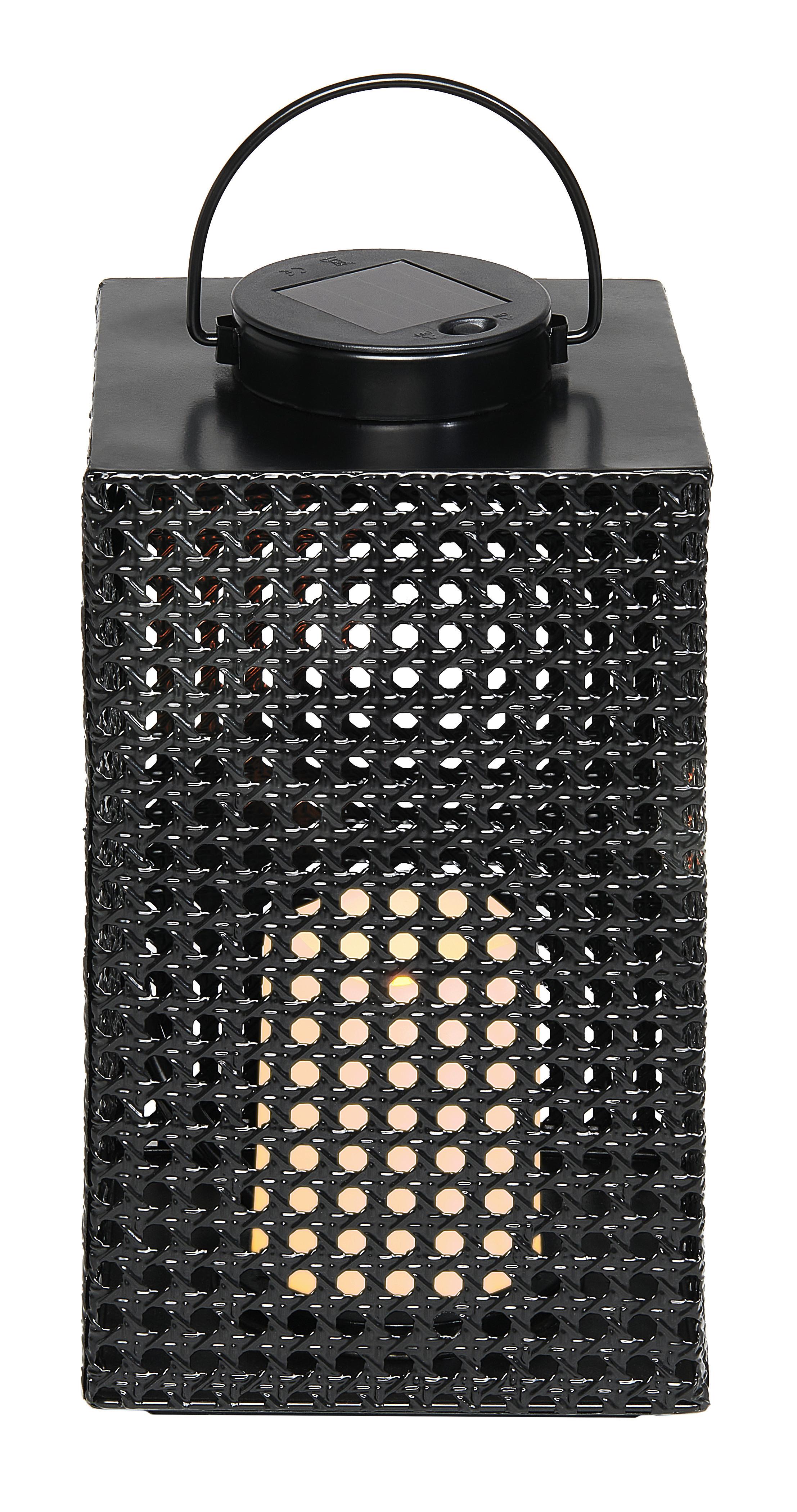 Szolárlámpa Alain - fekete, Modern, műanyag/fém (15,5/15,5/29,5-36cm) - Modern Living