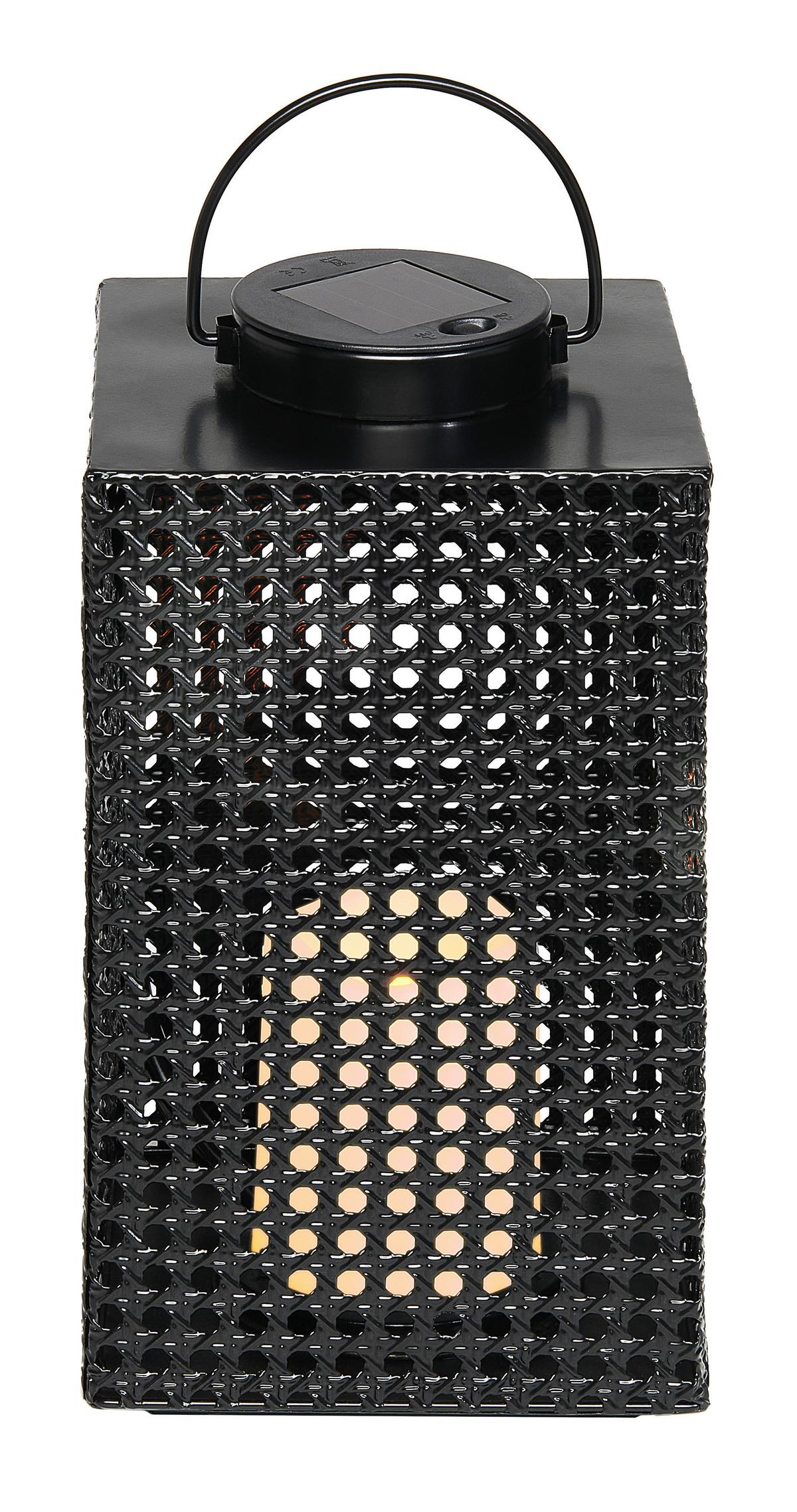 Szolárlámpa Alain - fekete, Modern, műanyag/fém (15,5/15,5/29,5-36cm) - Modern Living