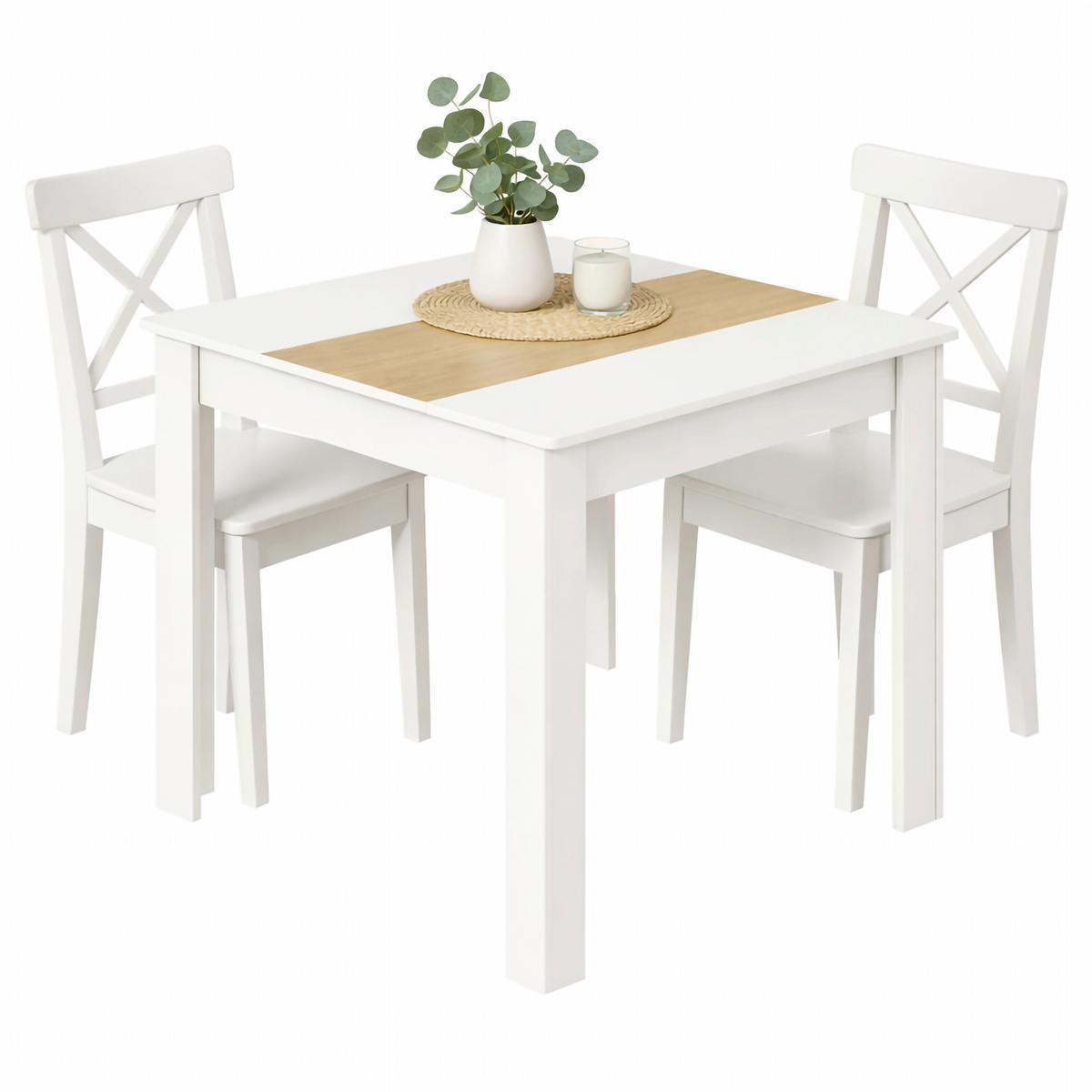 Esstisch Vcm Esstisch "disalo" 80x80 - Honigeiche/Weiss, Modern, Holzwerkstoff (80/80/75cm) - MID.YOU