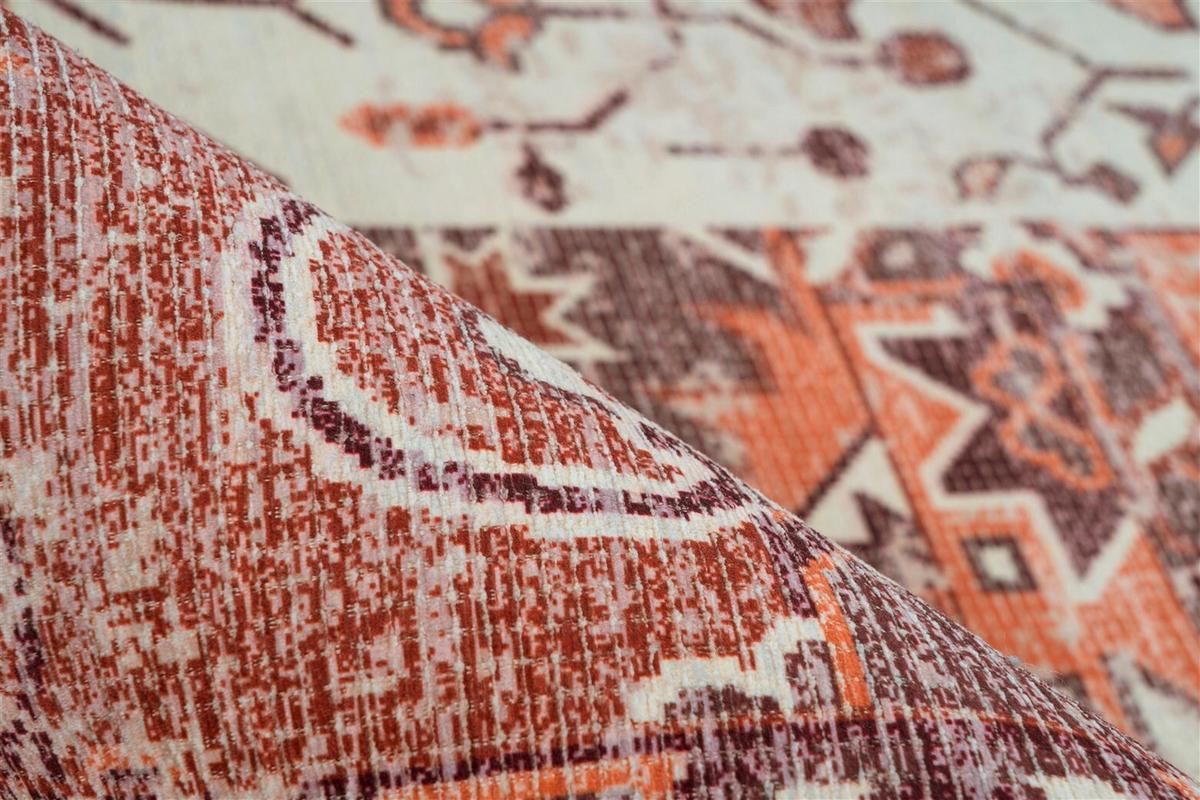 LÄUFER INDIANA 425 MULTI / TERRA - Terracotta/Multicolor, Konventionell, Textil (80/150cm) - Kayoom