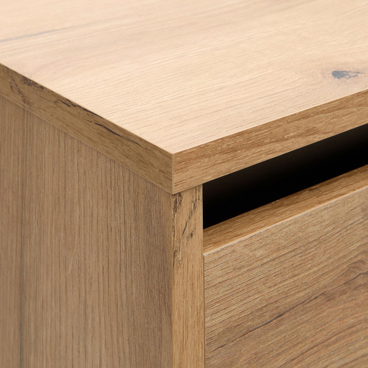 Komoda Puro - boje hrasta/crna, Moderno, drvni materijal (90/140/38cm) - Modern Living