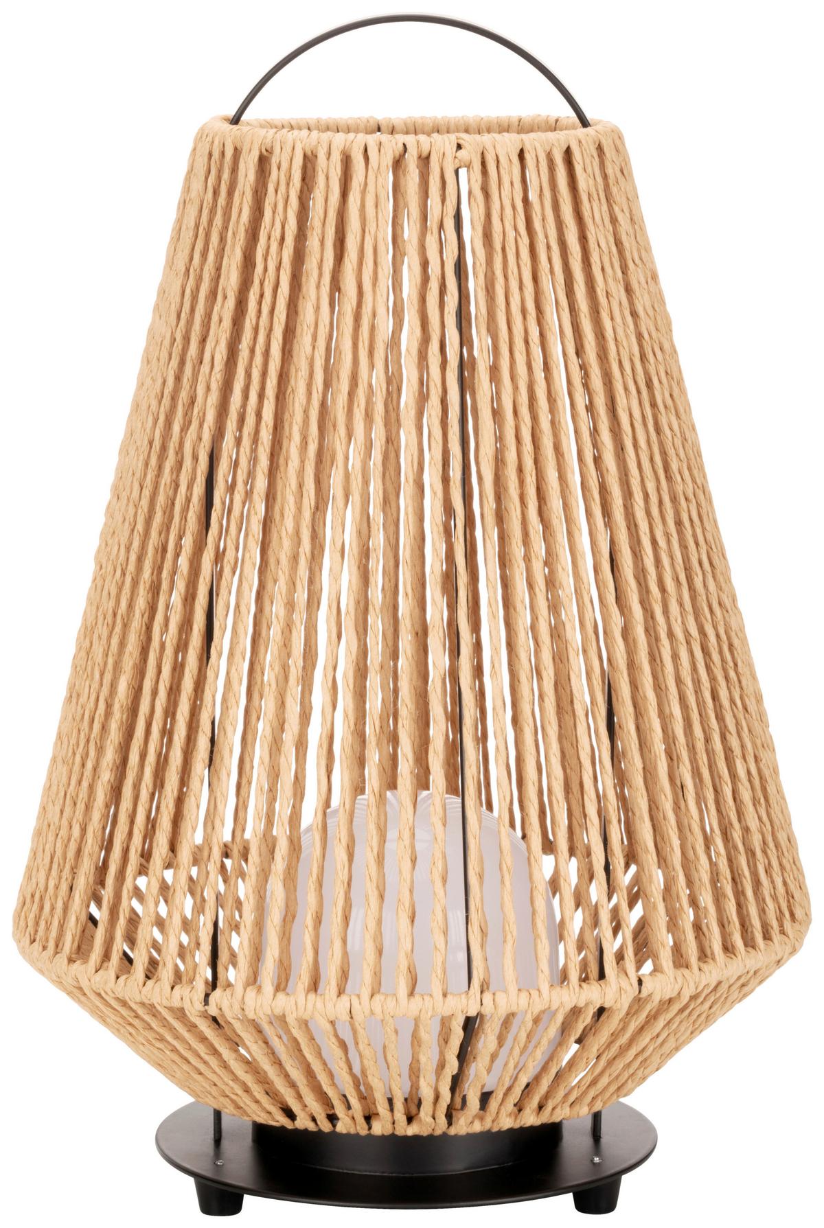 Zunanja Led-svetilka Newi - rjava, Moderno, kovina/naravni materiali (20/35cm) - Modern Living
